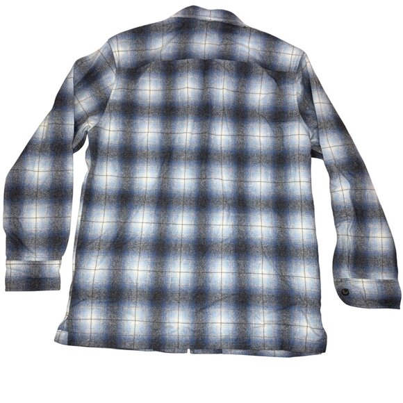 Pendleton Brightwood Blue/Gray ombre check Virgin Wool Full Zip Jacket Men's M - Picture 3 of 7